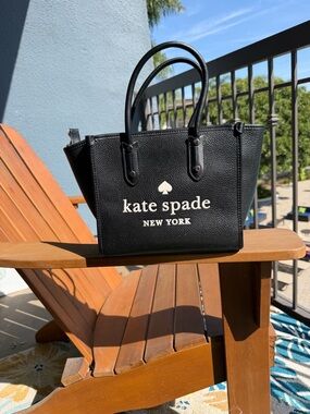 kate spade Black Textured Leather Mini Tote